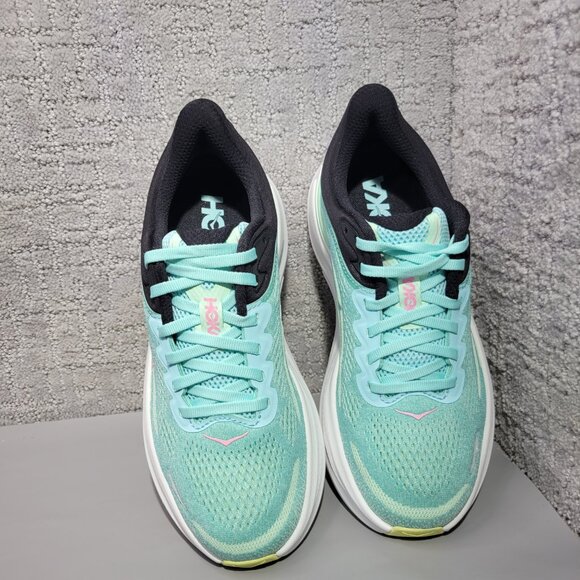 Hoka One One Bondi 9 Womens Size US 7.5B Blue Spark/Mint Fluorite Running Shoes - Picture 11 of 12